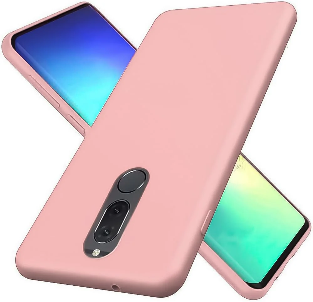 DL3 Mobilak Silicone Protective Case for Huawei Mate 10 Lite, Shock-absorbing protection, Scratch-resistant surface, Soft microfiber lining - Pink Sand