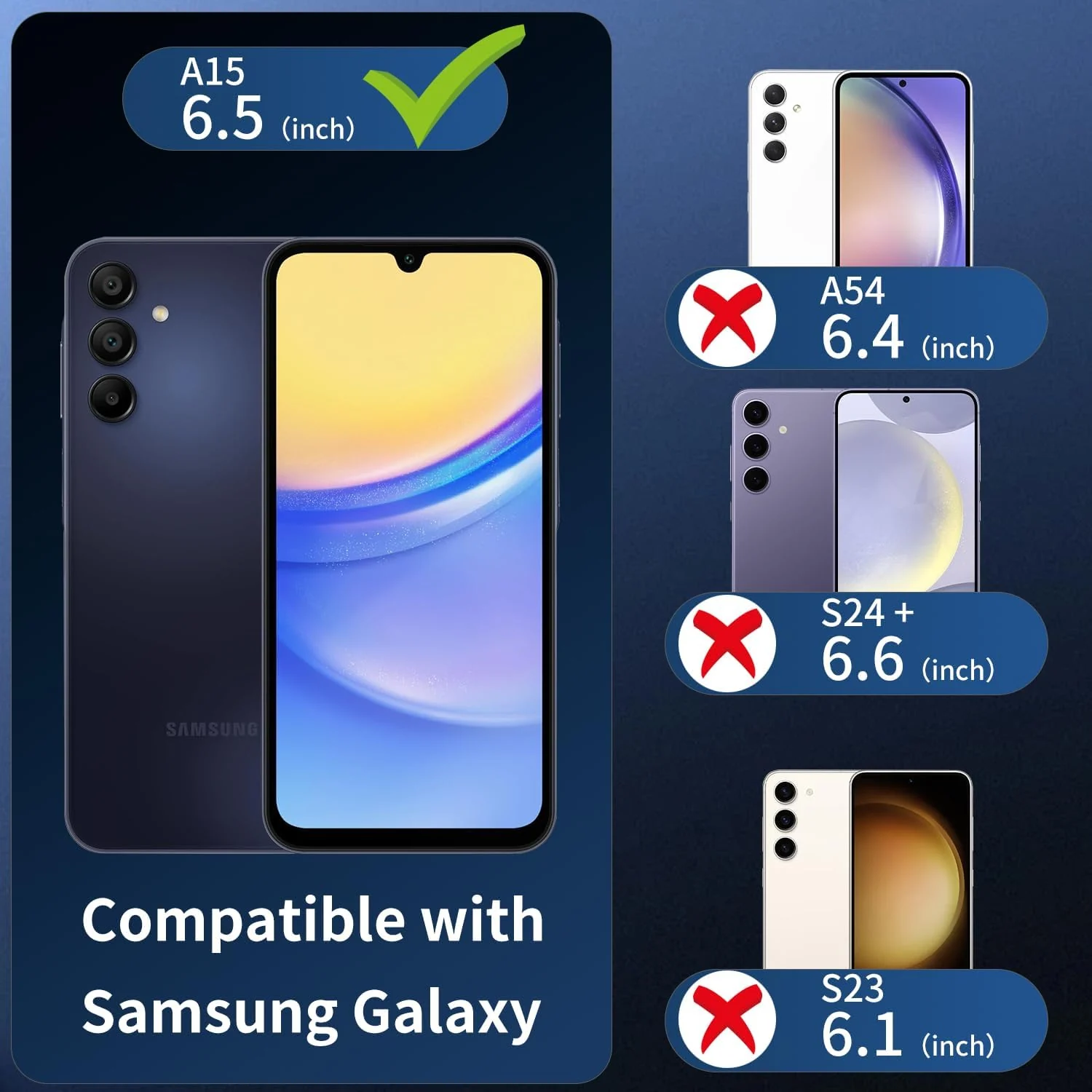DL3 Mobilak Samsung Galaxy A15 5G Camera Lens Protector Tempered Glass Screen Protector HD [Full Coverage][Anti-Scratch] Drop Protection Ultra Clear/Thin Lens Protector Case - Black