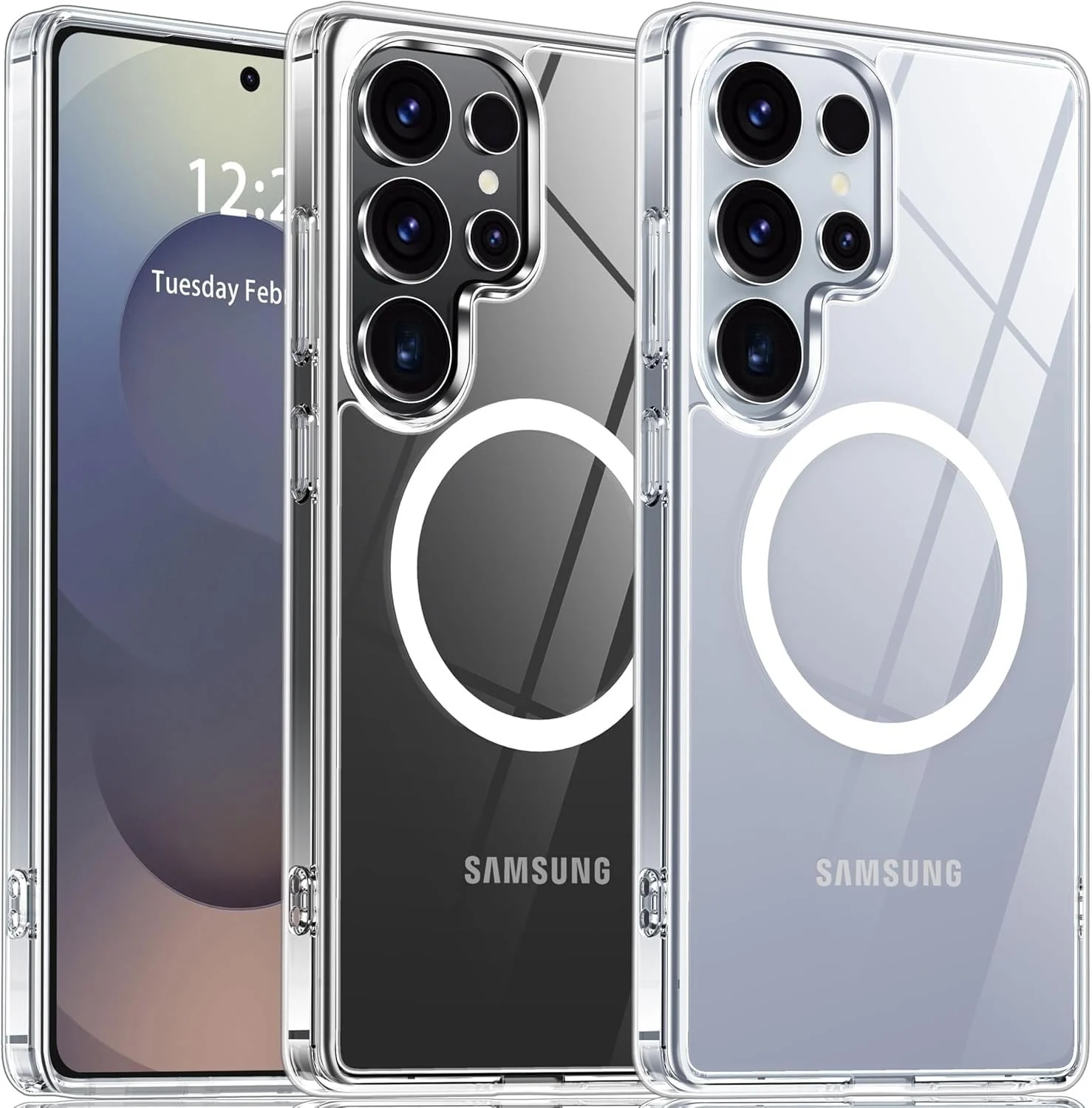 DL3 MOBILAK for Samsung Galaxy S25 Ultra Case Clear [Compatible with MagSafe] Slim Magnetic Clear Bumper Case