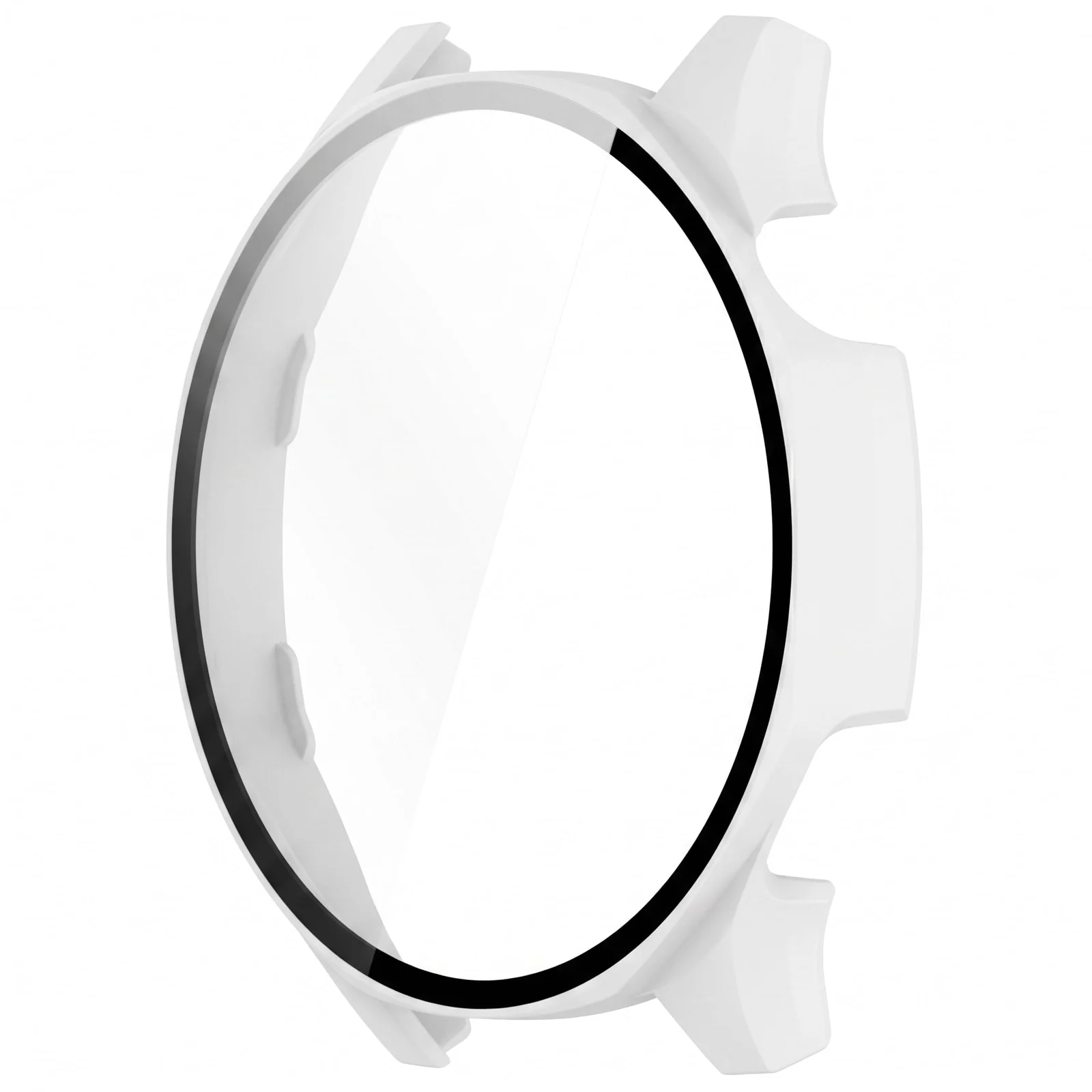 DL3 MOBILAK Full-Coverage Watch Case with Tempered Glass for Huawei Watch GT 4 46 mm, White