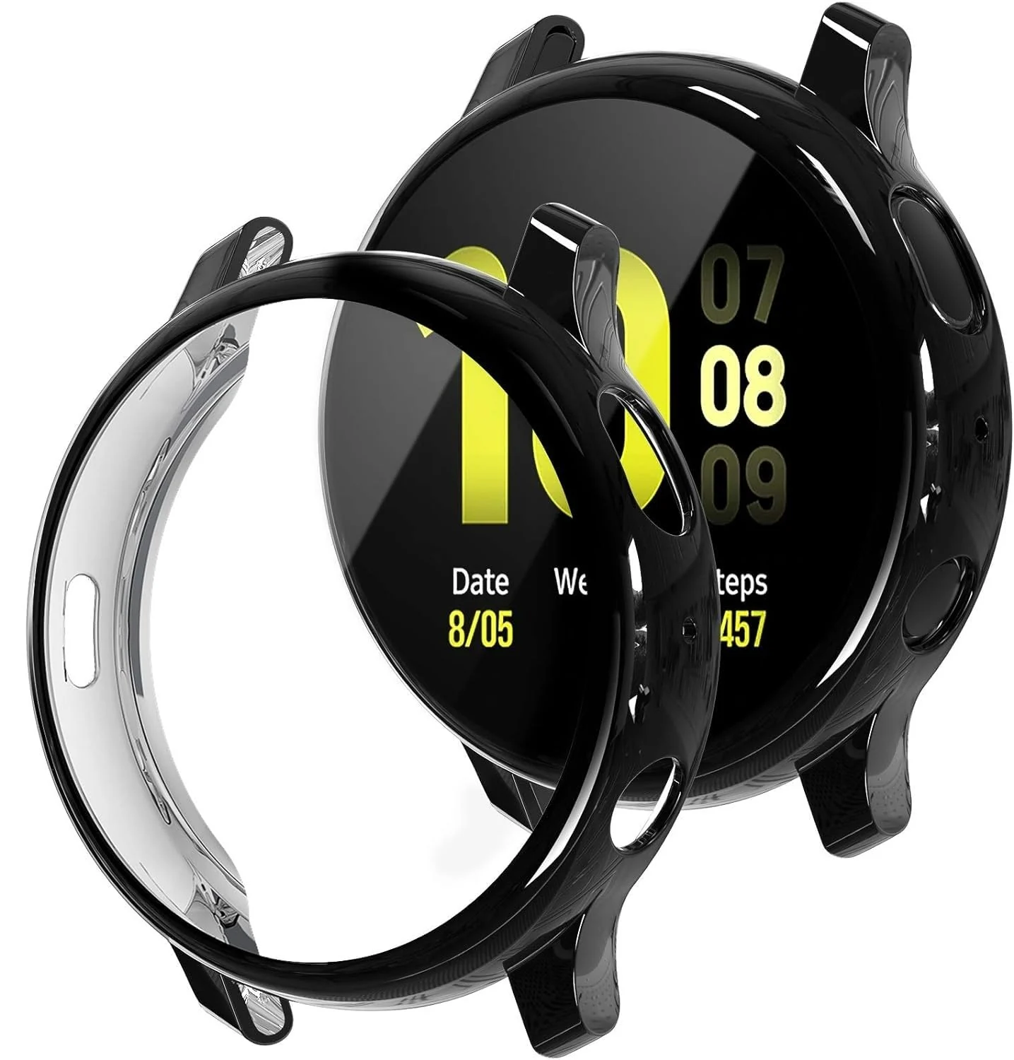 DL3 Mobilak Case Compatible with Samsung Galaxy Watch Active 2 44mm Case All-Around Screen Protector Watch Soft TPU Shockproof Cover Slim Guard Thin Bumper Shell Protector