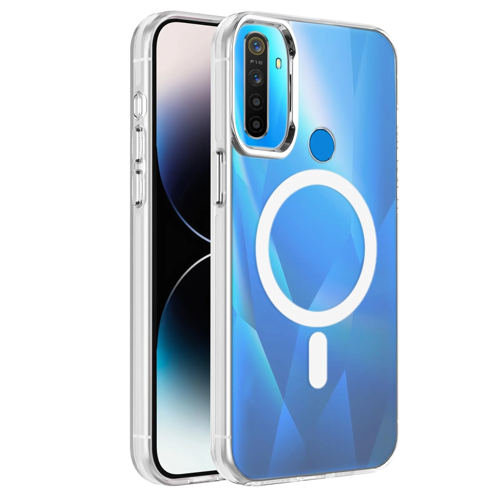 DL3 Mobilak Case For OPPO realme 5/5s/5i/6i/C3/Narzo 10A Case Crystal [Not Compatible with MagSafe] Soft TPU Gel Case Flexible Silicone Anti-Scratch TPU Cover - Clear