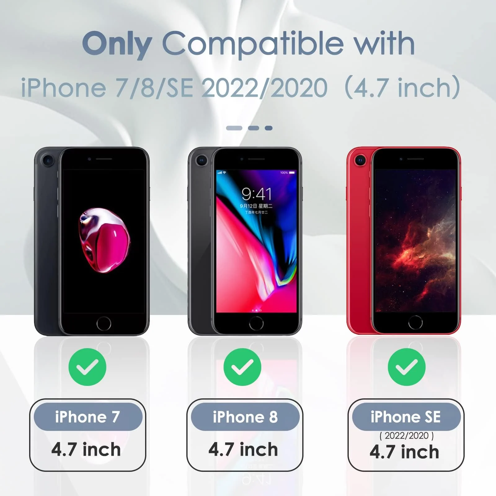 DL3 Mobilak Compatible with iPhone 7/8, iPhone SE 2022, SE 2020, Case, Liquid Silicone Case, Full Body Protective Cover, Shockproof, Slim Phone Case, Anti-Scratch Soft Microfiber - Chalk Pink
