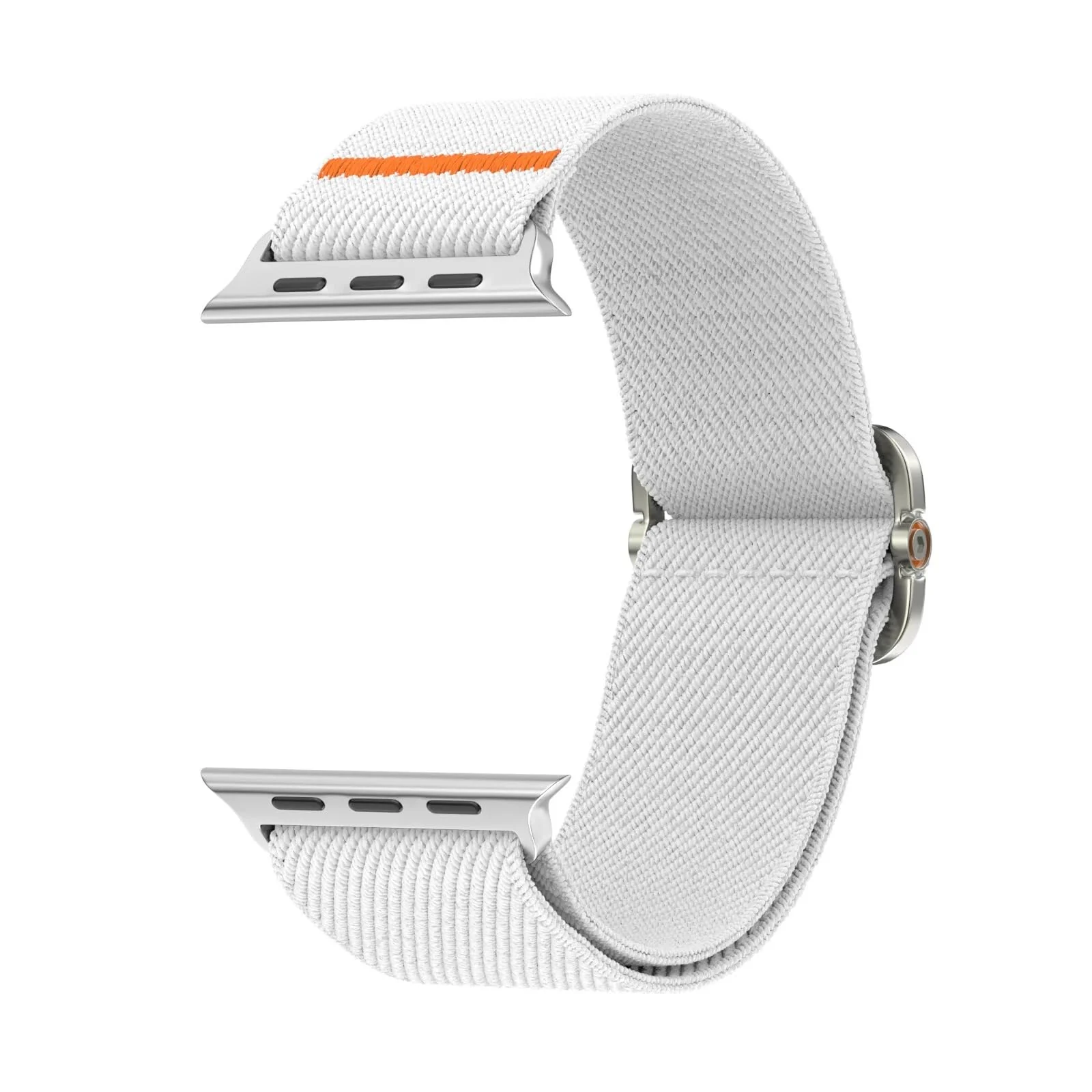DL3 Mobilak Strap Compatible with Apple Watch Ultra/Ultra 2 Strap 49mm 46mm 45mm 44mm 42mm, Nylon Sport Band for iWatch Ultra SE Series 10 9 8 7 6 5 4 3 2 1, Men - White