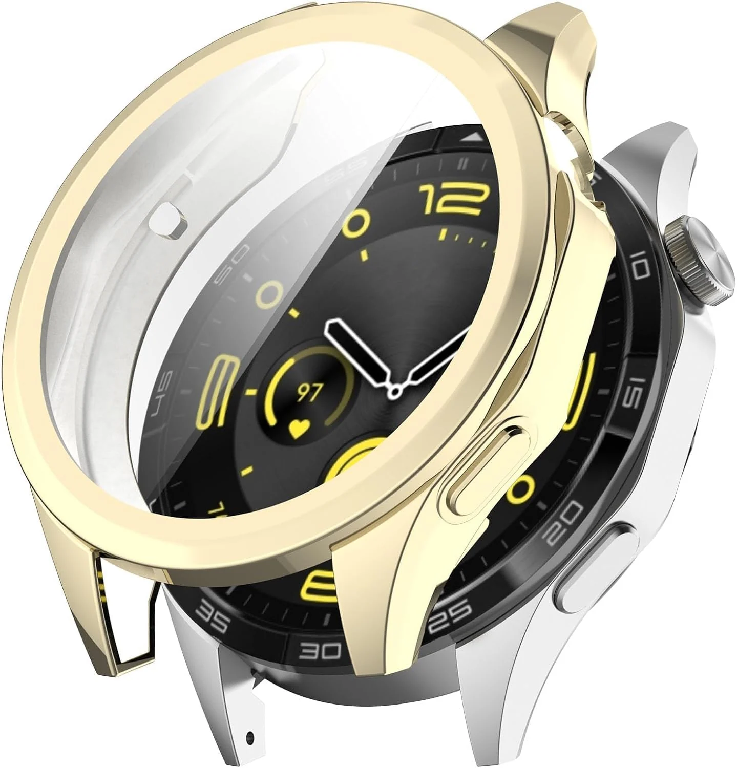 DL3 Mobilak Case Compatible with Huawei Watch GT4 46MM Case All-Around Screen Protector Watch Soft TPU Shockproof Cover Slim Guard Thin Bumper Shell Protector