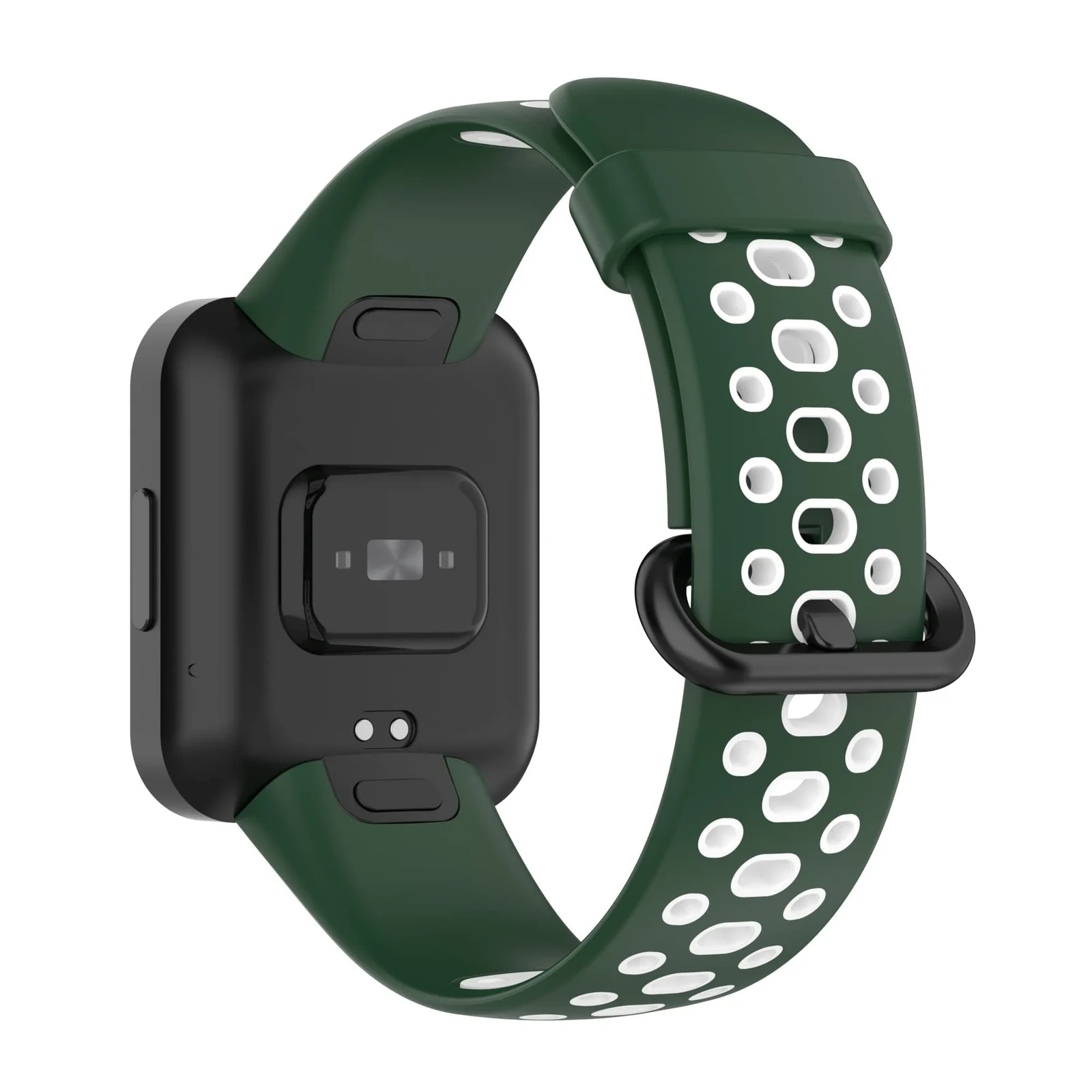 DL3 Mobilak Strap Compatible with Xiaomi Redmi Watch 2 Lite/Poco Watch/Redmi Watch 2 / Horloge 2 Soft Replacement Sport Silicone Strap - Green White