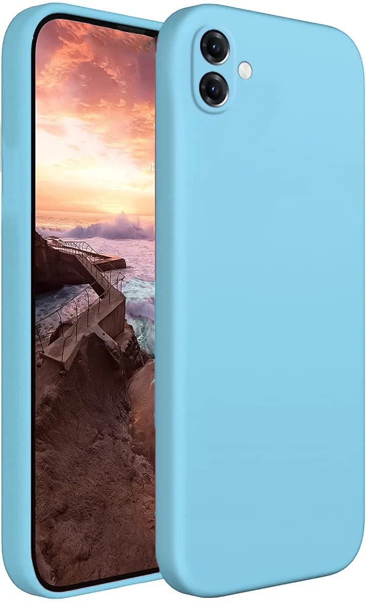 Dl3 Mobilak Samsung Galaxy A04e Case,Soft Flexible Silicone Gel Rubber Bumper Cover,Slim Fit Full Body Shockproof Protective Phone Case (Sky Blue)