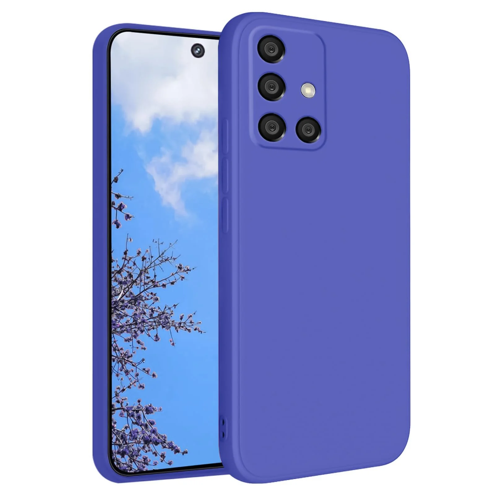 DL3 Mobilak Soft Silicone Protective Case for Samsung Galaxy A51 with Microfiber Lining and Shockproof Design - Light Blue