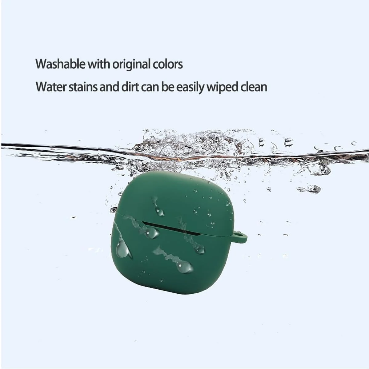 DL3 Mobilak Silicone Cover Case Compatible with Xiaomi Redmi buds 6 Lite Portable Protective Case Cover With Keychain For Xiaomi Redmi buds 6 Lite - Green