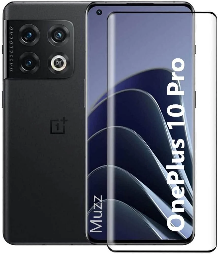 DL3 Mobilak 5D Full Glass Screen Protector For OnePlus 10 Pro 5G Frame Protector - Black