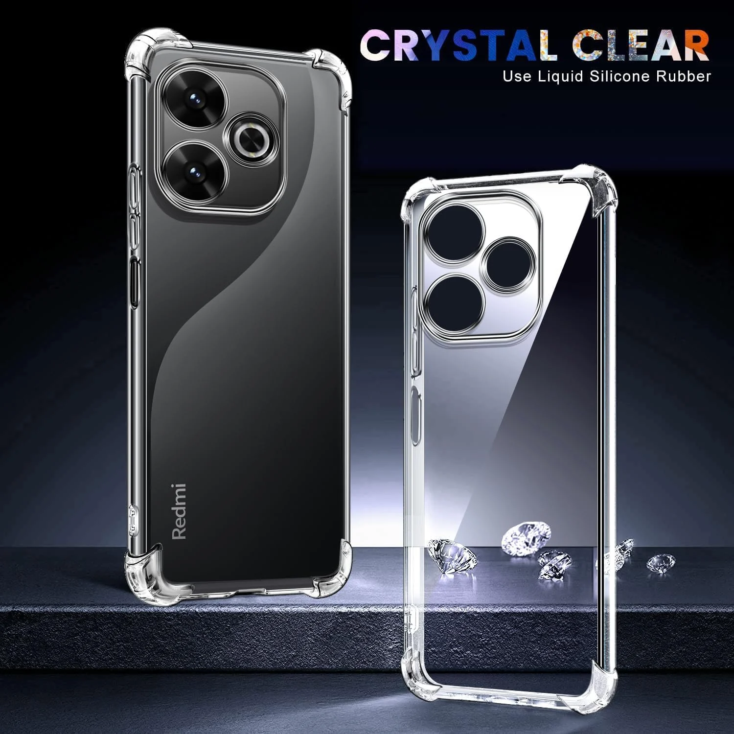 DL3 Mobilak Clear Protective Case for Xiaomi Redmi 13 4G 5G / Poco M6 4G / Redmi Note 13R - Clear