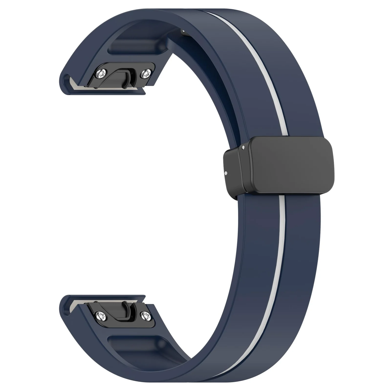 DL3 Mobilak Silicone Band Magnetic Clasp 22MM Strap For Samsung galaxy watch3 45mm /galaxy 46mm/Gear S3/Huawei watch GT3 46MM/GT2E/GT2 Pro/GT GT2 46MM/Magic Watch2 46mm/Amazfit GTR 3/4 - Blue White