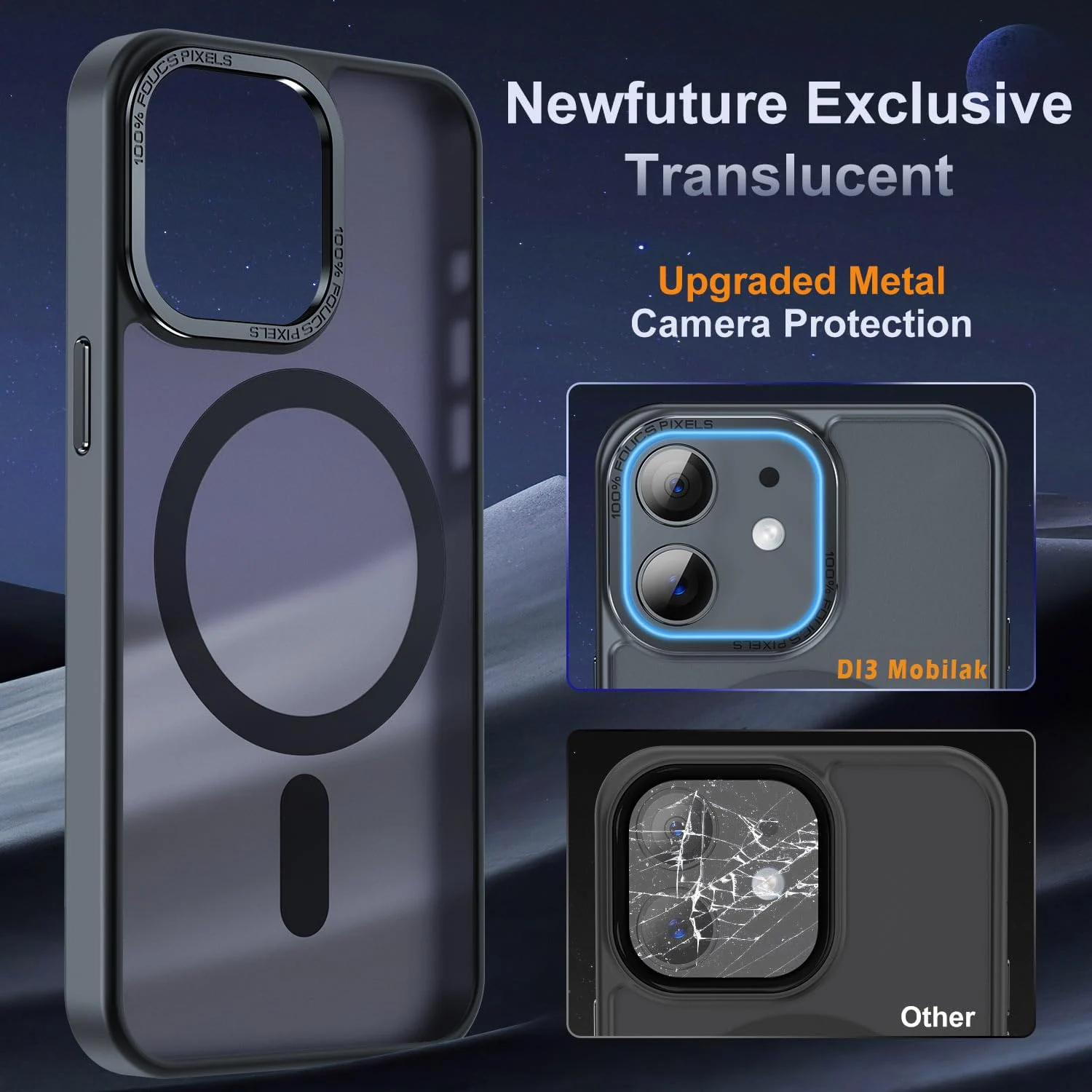 DL3 Mobilak Case for iPhone 11 (6.1 inch) Case Magnetic Translucent Matte Phone Cases [Compatible with MagSafe] Thin Slim Fit Shockproof Hard Protective Cover for Men Girls - Black