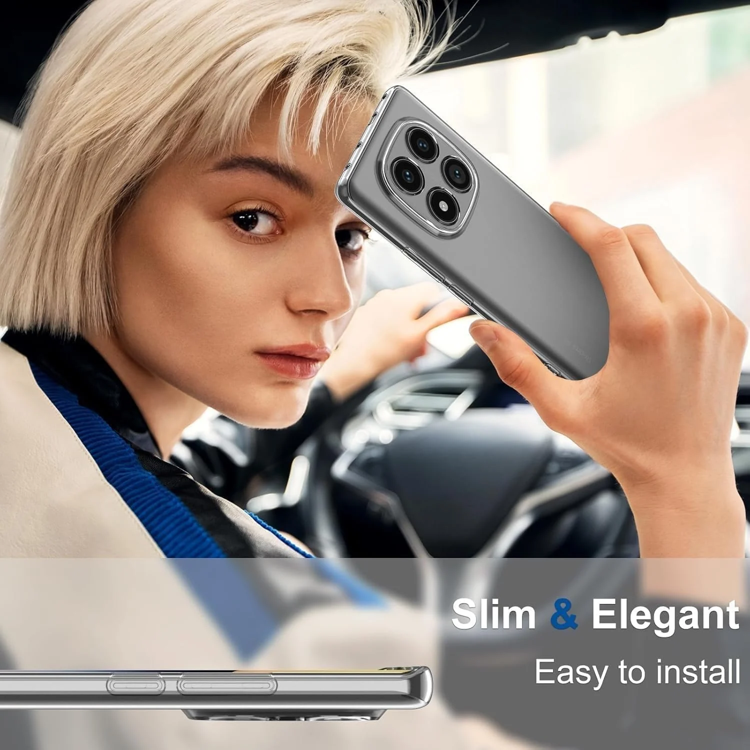 DL3 Mobilak Protective Case Compatible with Xiaomi Redmi Note 15 Pro 5G Cover, Mobile Phone Case Thin Soft Silicone Anti-Yellow Protective Case - Clear