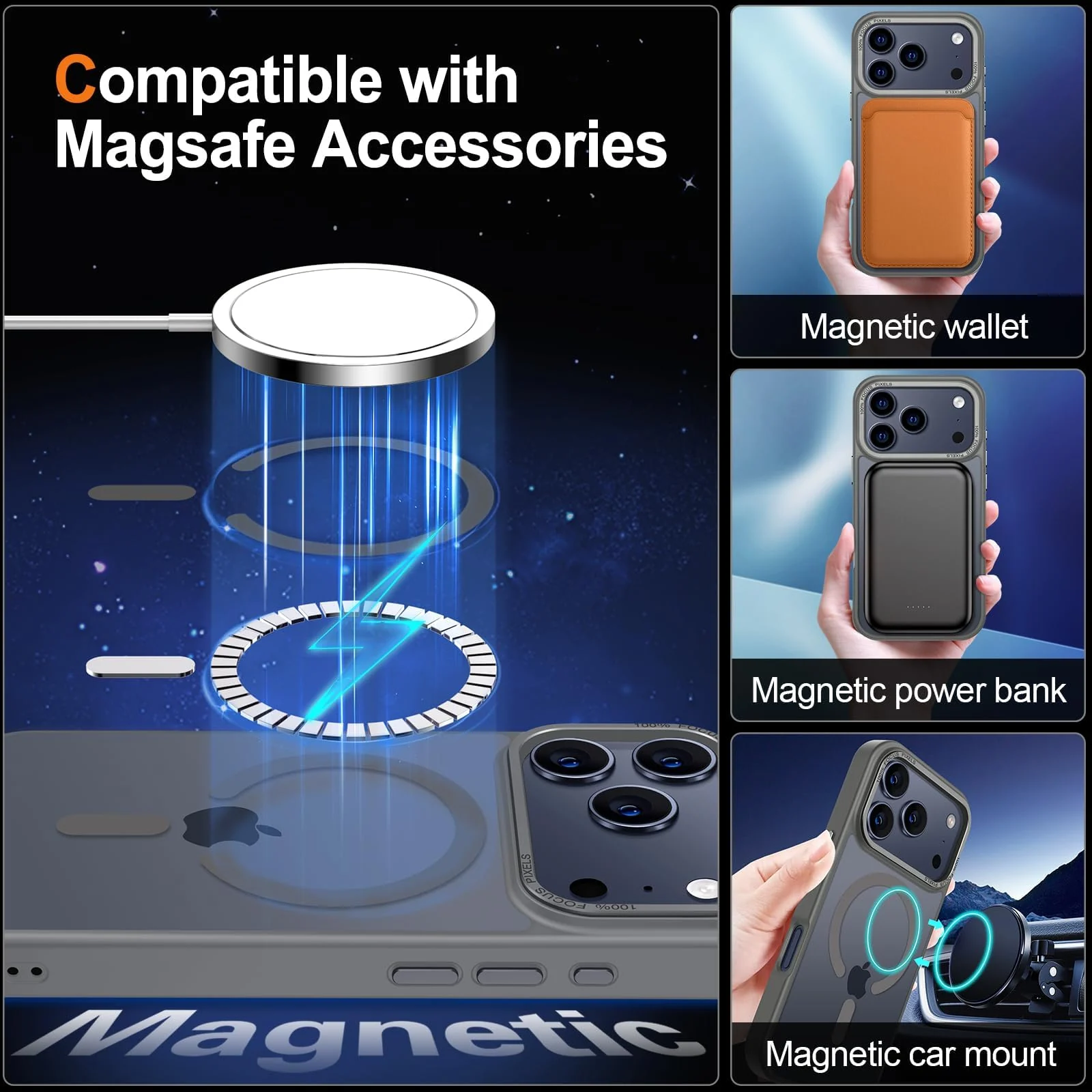 DL3 MOBILAK Protective Phone Case for Apple iPhone 18 Pro and 17 Pro - Gray