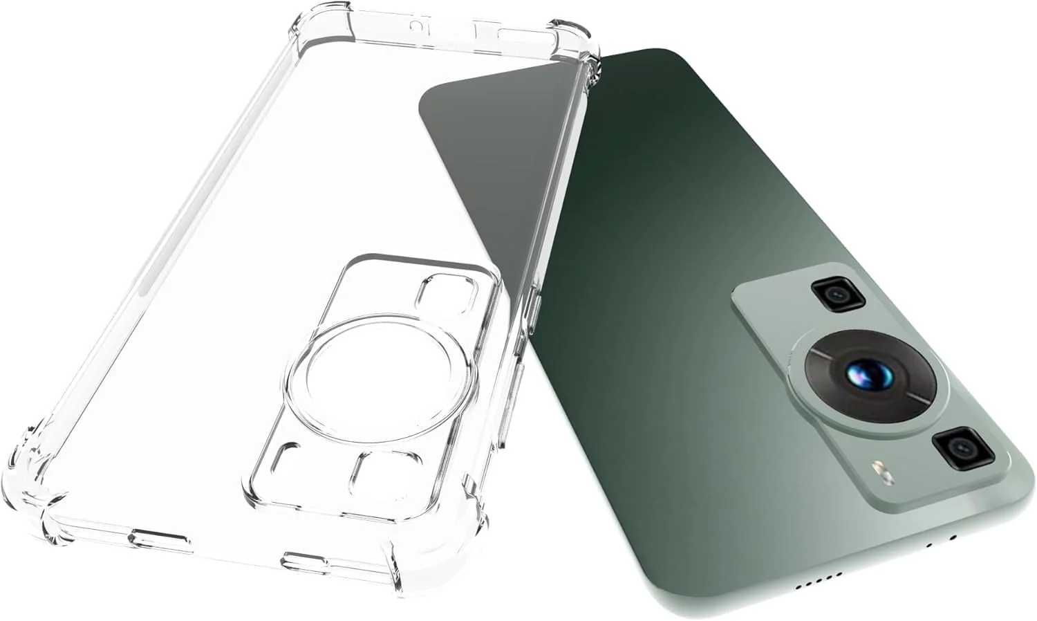 DL3 Mobilak Clear TPU Protective Case for Huawei P60 Pro / Huawei P60 with Camera Protection and Shockproof Design - Clear