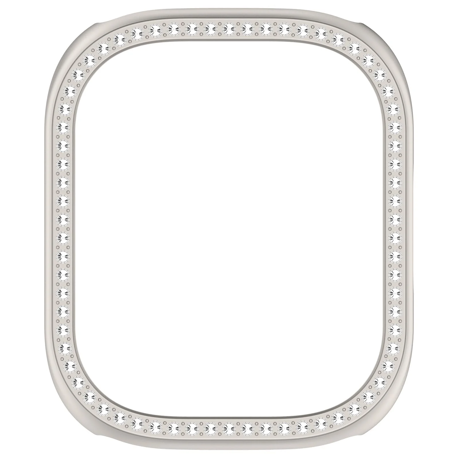 DL3 Mobilak Bling Case for Xiaomi Redmi Watch 5 Active, Slim Hard PC Frame Cover with Crystal Diamond Bumper Design (Without Screen Protector), Protective Case for Women and Girls - Starlight