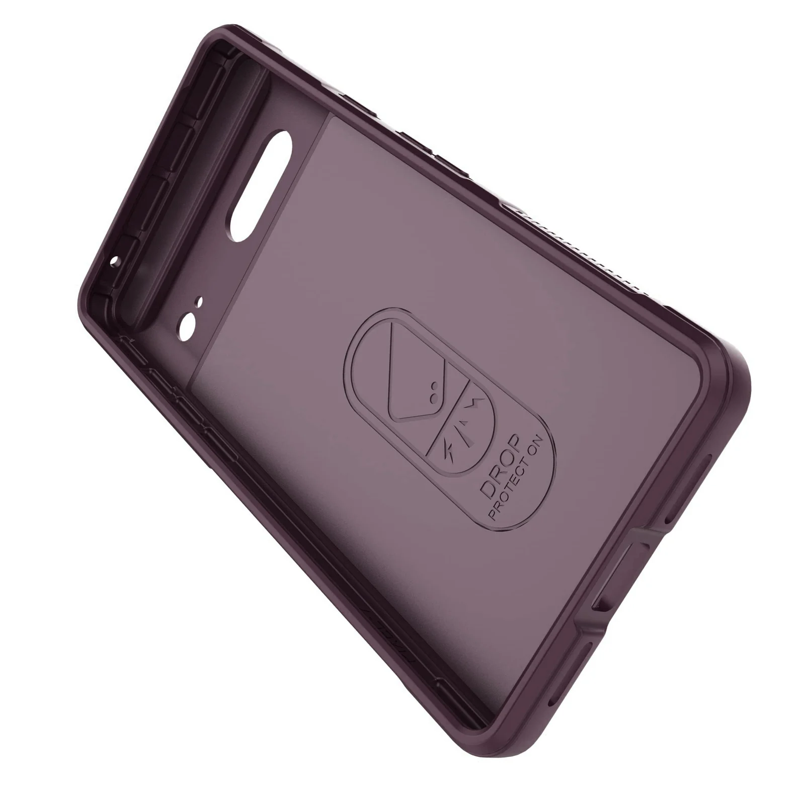 DL3 Mobilak Flexible Silicone and TPU Protective Case with Camera Protection for Google Pixel 7 - Wine Red