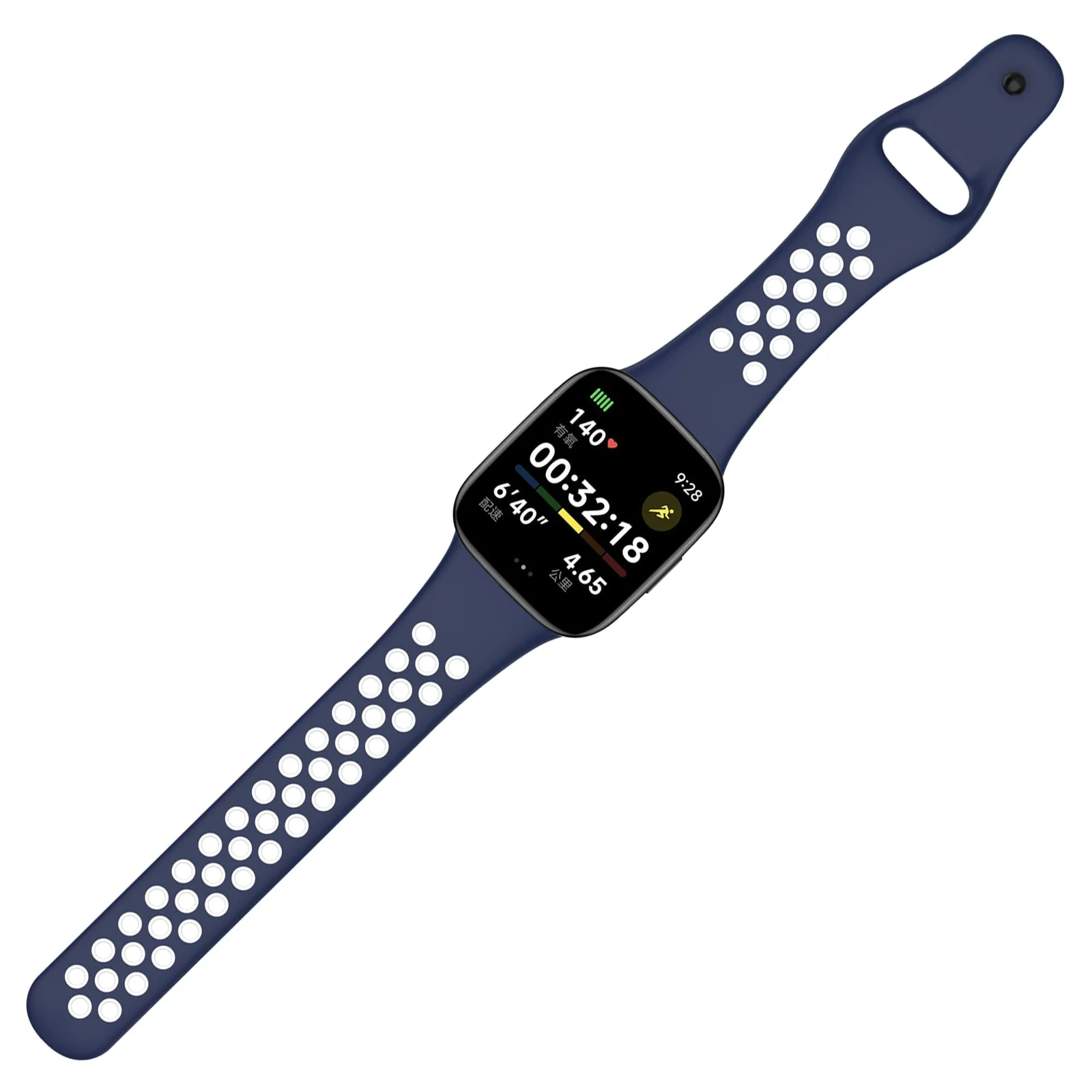 DL3 Mobilak Strap For Xiaomi Redmi Watch 3 (Not for Redmi Watch 3 Lite/Active), [Breathable] Soft Silicone Strap, Two Tone Band, Silicone Replacement Strap - Black
