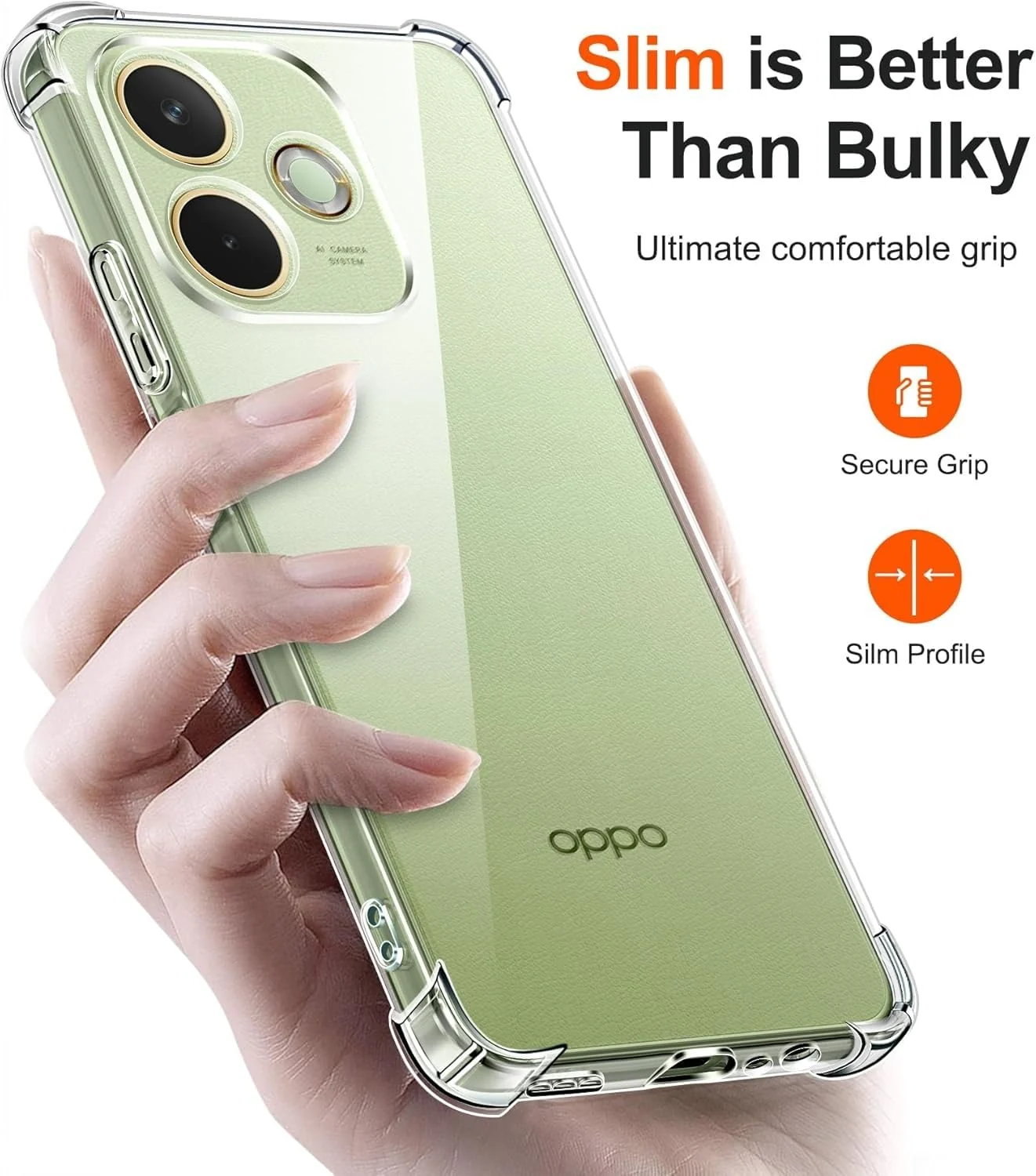 DL3 Mobilak Case Compatible with OPPO A5 Pro 4G / OPPO A5 Pro 5G, Cover Silicone Transparent TPU Gorilla Anti-shock Protector Camera Shockproof Corners - Clear