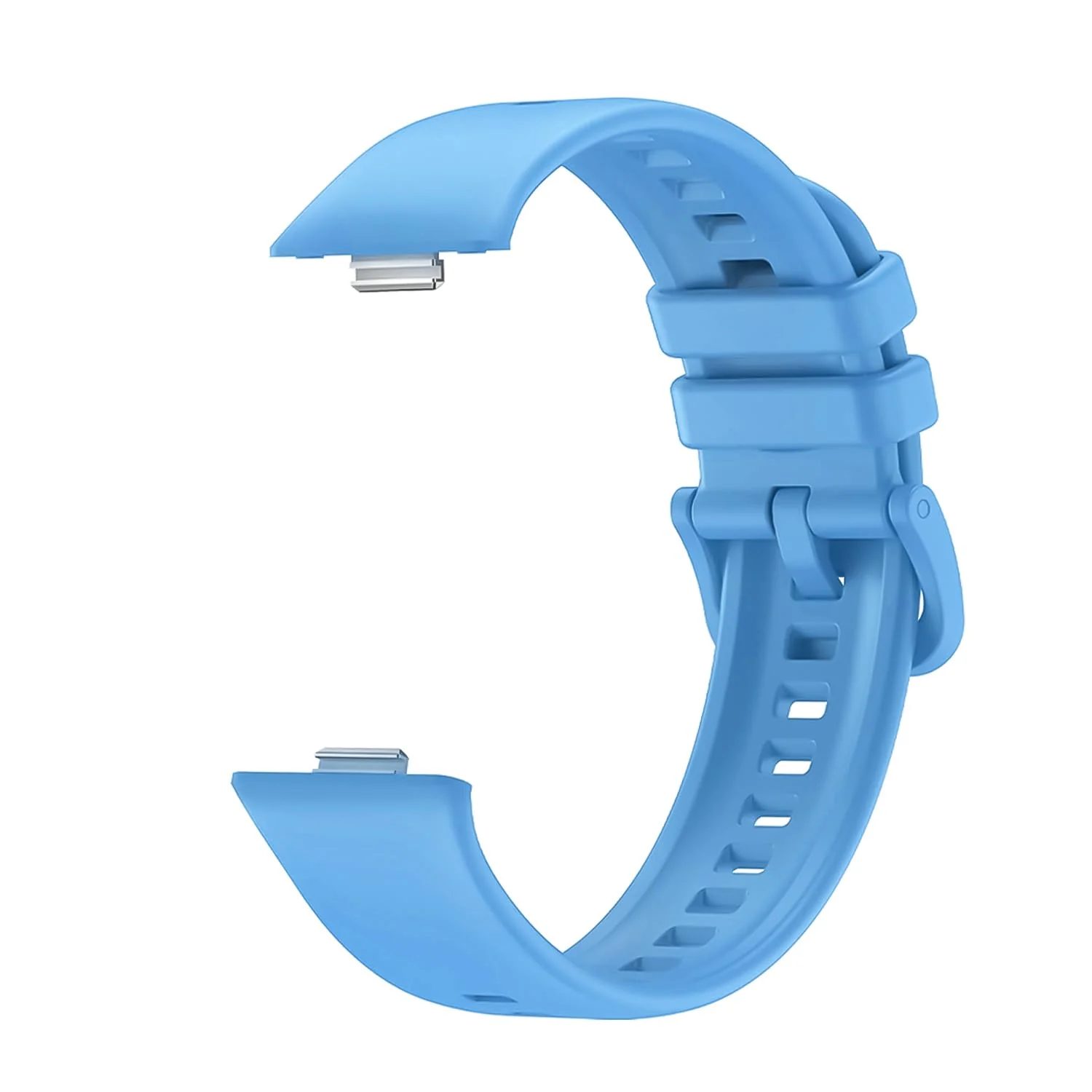 DL3 Mobilak Silicone Bracelet for Huawei Watch Fit 3/Watch Fit 4 Pro/Fit 4 Strap, Soft Silicone Sport Replacement Strap for Women/Men, Adjustable Waterproof Sports Band - Sky Blue