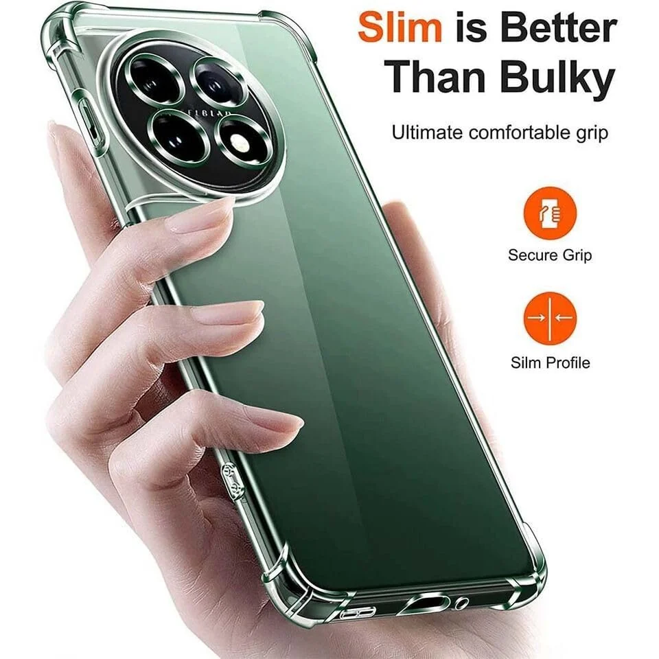 DL3 Mobilak Case Compatible with OnePlus 11R 5G, Cover Silicone TPU Gorilla Anti-shock Protector Camera Shockproof Corners - Clear