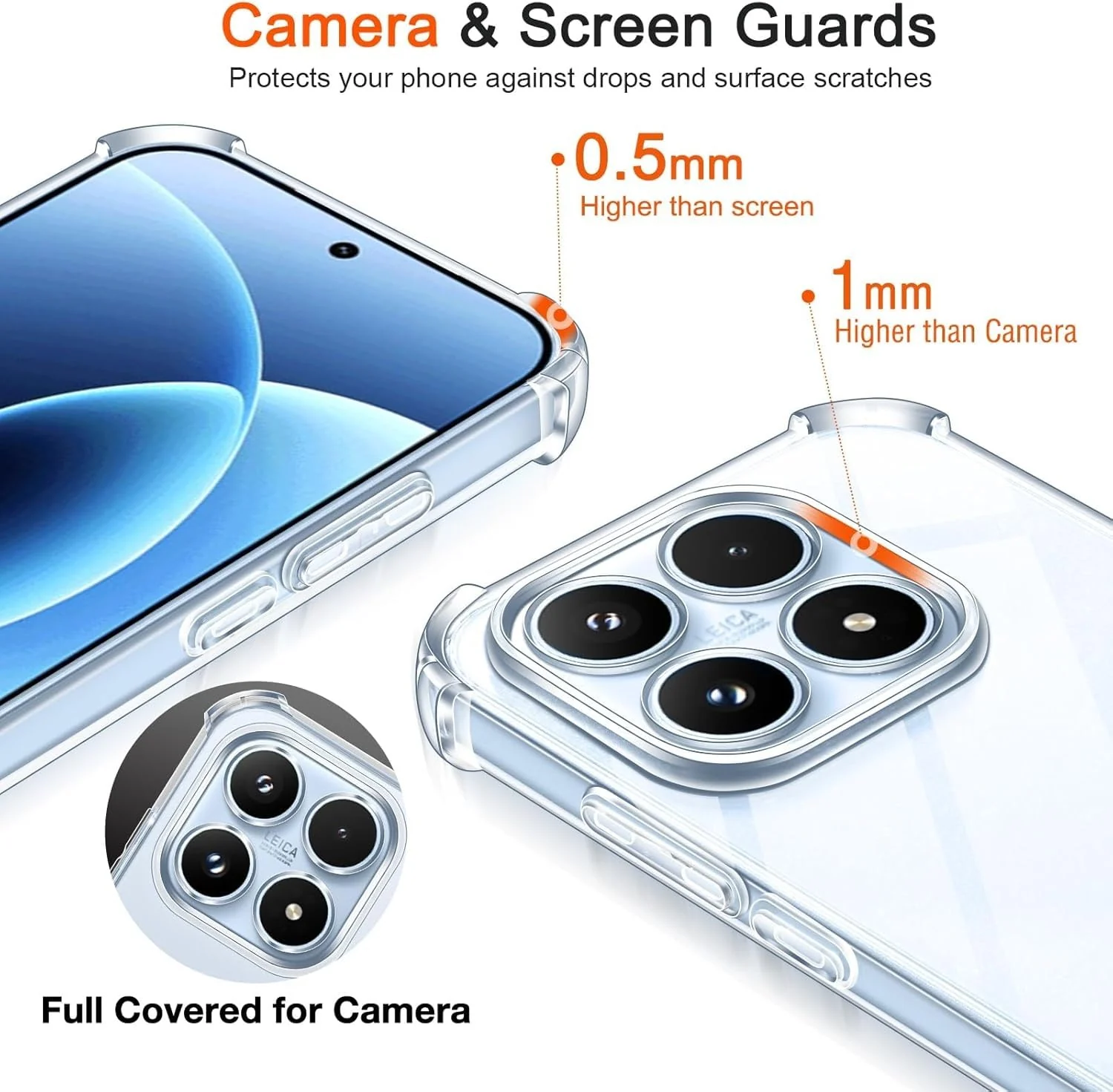 DL3 Mobilak Clear TPU Case for Xiaomi 17, Camera protection, Shock-absorbing protection, Scratch-resistant surface - Clear