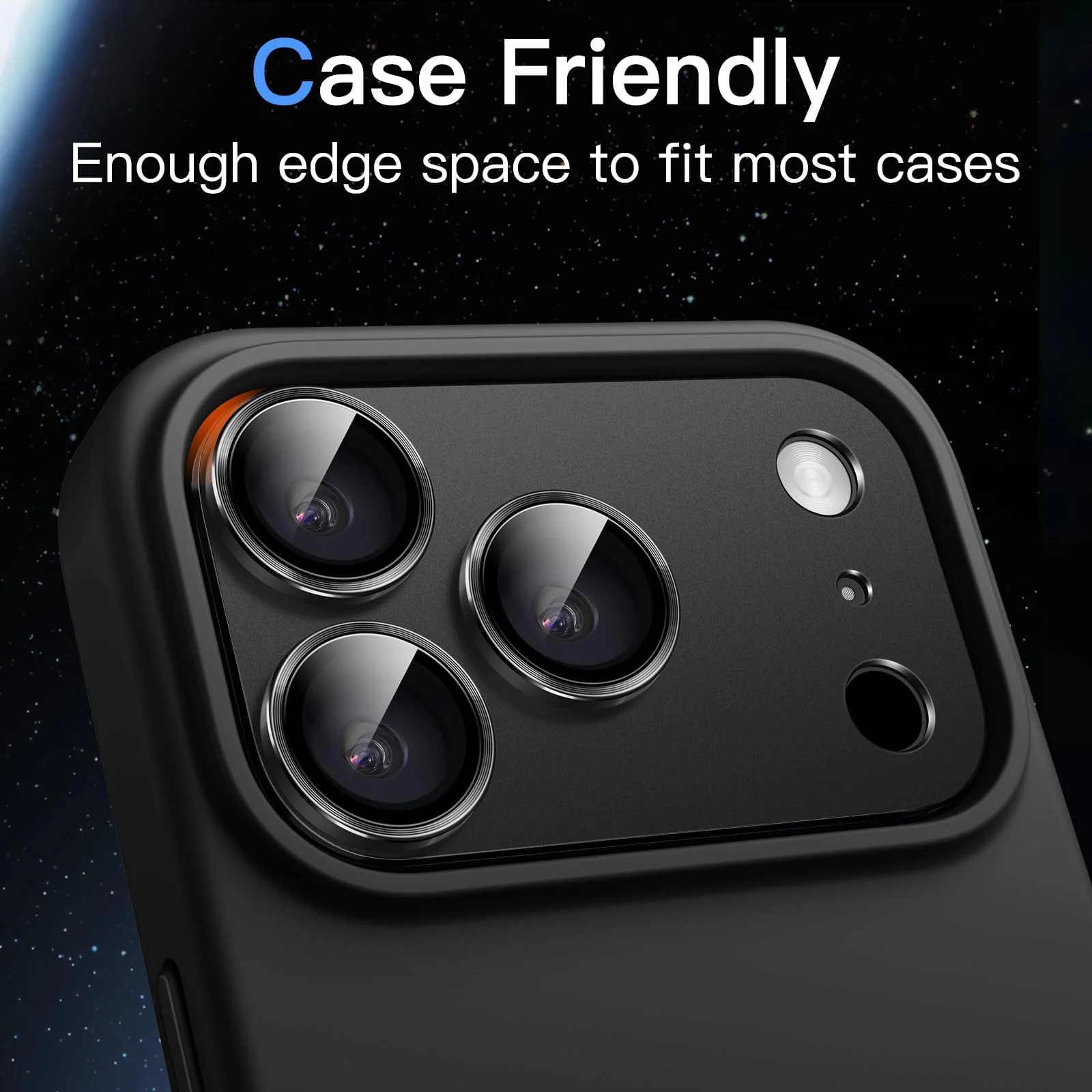 DL3 MOBILAK Full Camera Lens Protector for Apple iPhone 18 Pro Max - Black