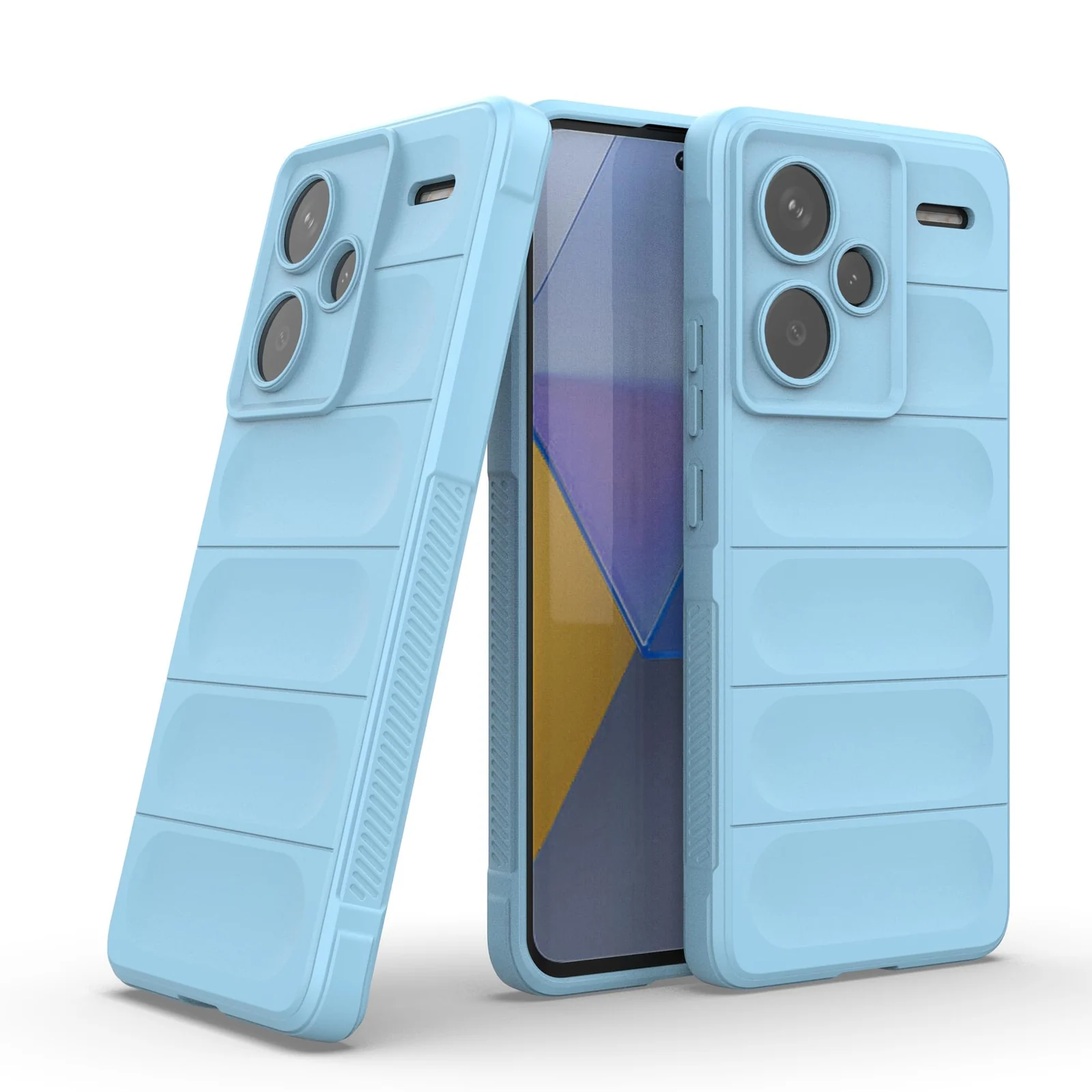 DL3 Mobilak Flexible Silicone and TPU Protective Case with Camera Protection for Xiaomi Redmi Note 13 Pro Plus 5G - Baby Blue