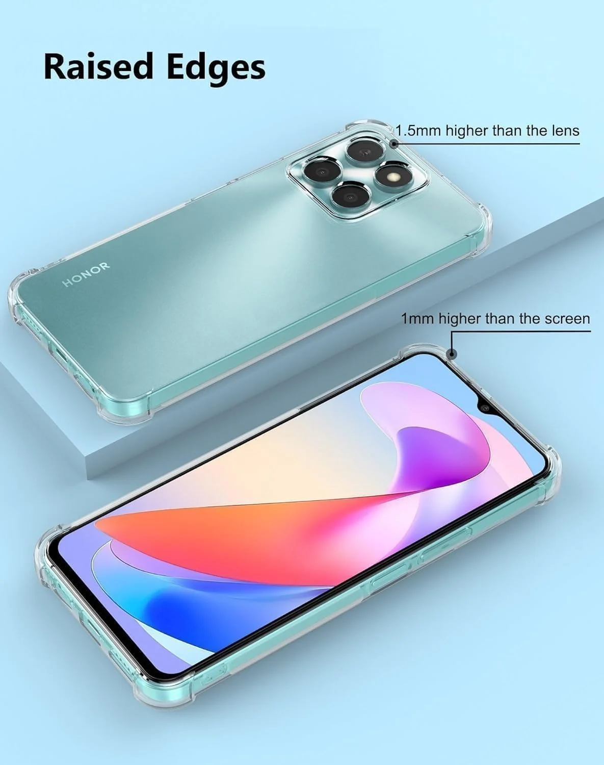 DL3 Mobilak Clear TPU Protective Case for Honor X8b with Camera Protection and Shockproof Design - Clear