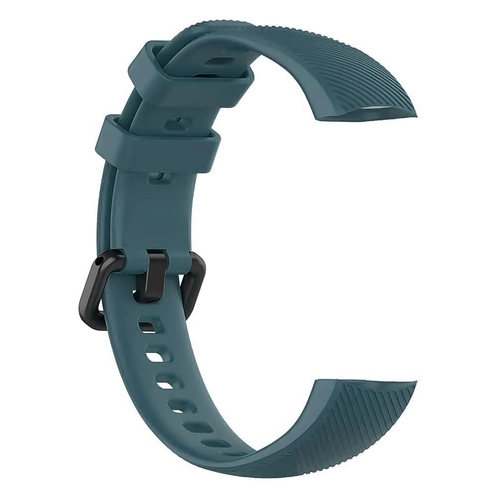 DL3 Mobilak Compatible for Honor Band 5/Honor Band 4 Strap, Soft Silicone Sport Wristband Adjustable Accessory Bracelet Replacement Band for Honor Band 5/Band 4 - Dark Green