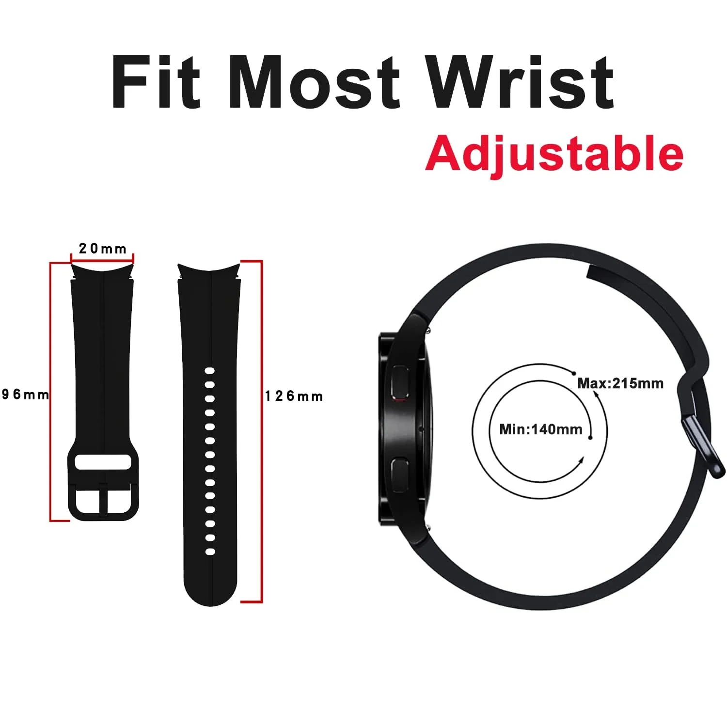 DL3 Mobilak Sport Watch Band Compatible with Samsung Galaxy Watch 7 FE 6 5 4 Band 40mm 44mm/ Galaxy Watch 6 Classic Bands 43mm 47mm/Watch 5 Pro Band 45mm/ Galaxy Watch4 Classic Band 42mm 46mm, No Gap - Dark Blue