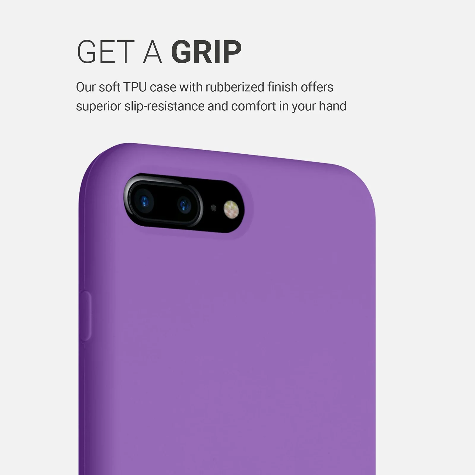 DL3 Mobilak Liquid Silicone Case for iPhone 7 Plus / 8 Plus, Shock-absorbing protection, Scratch-resistant surface, Slim, lightweight profile - Purple