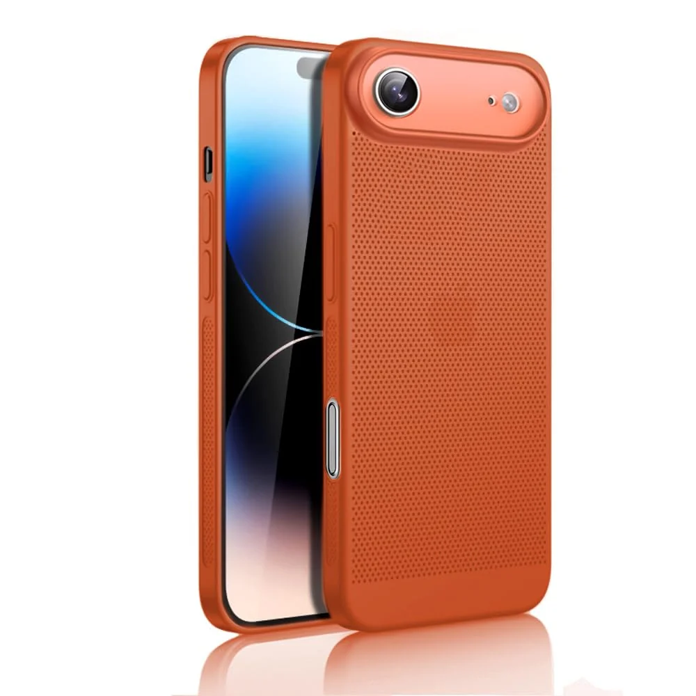 DL3 Mobilak PC Protective Case for iPhone 17 Air with Camera Protection and Shockproof Design - Orange