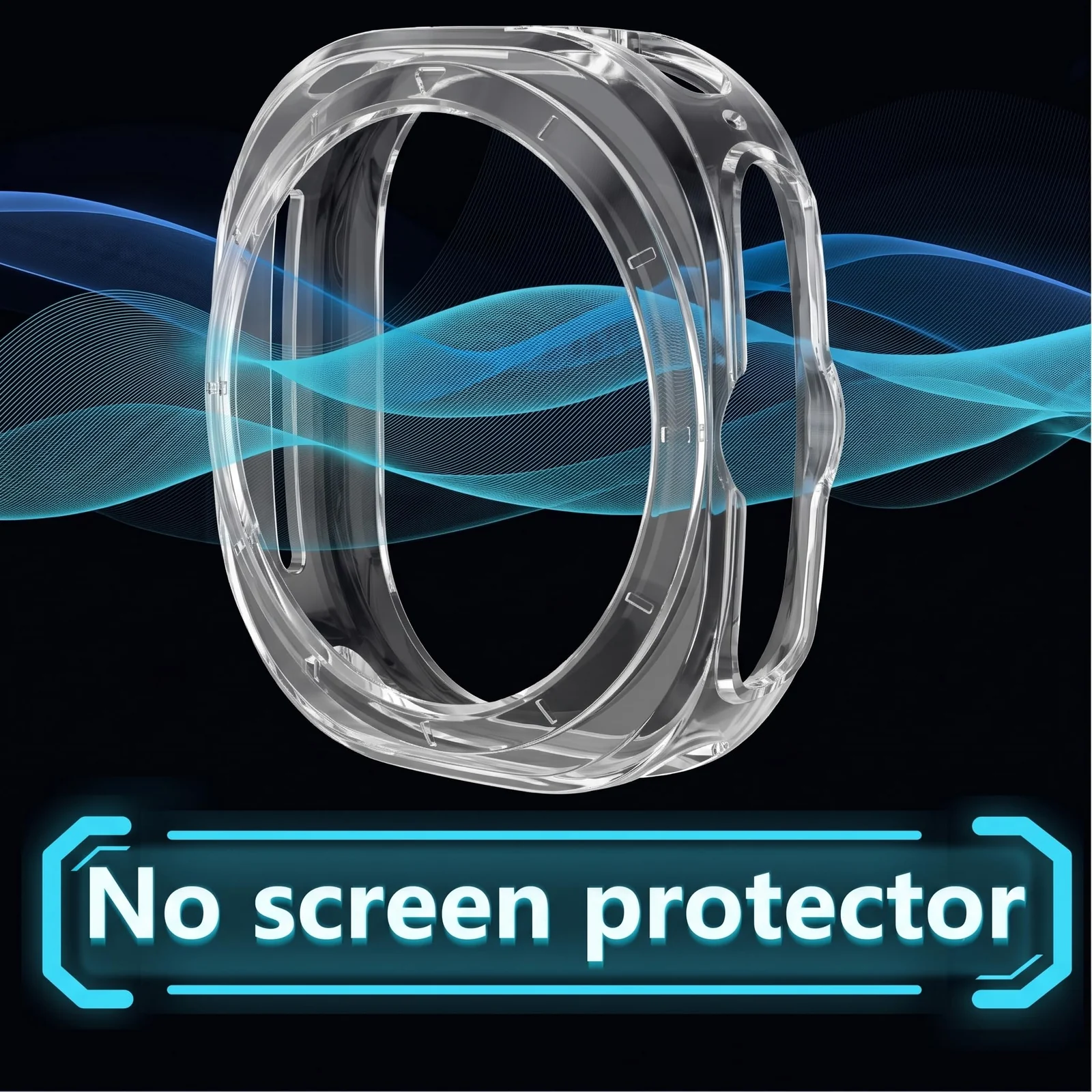 DL3 Mobilak Case Compatible with Samsung Galaxy Watch Ultra 2025/Galaxy Watch 7 Ultra 2024 47mm, Premium Soft TPU Slim Plated Protective Bumper Shell Cover Without Screen Protector - Clear