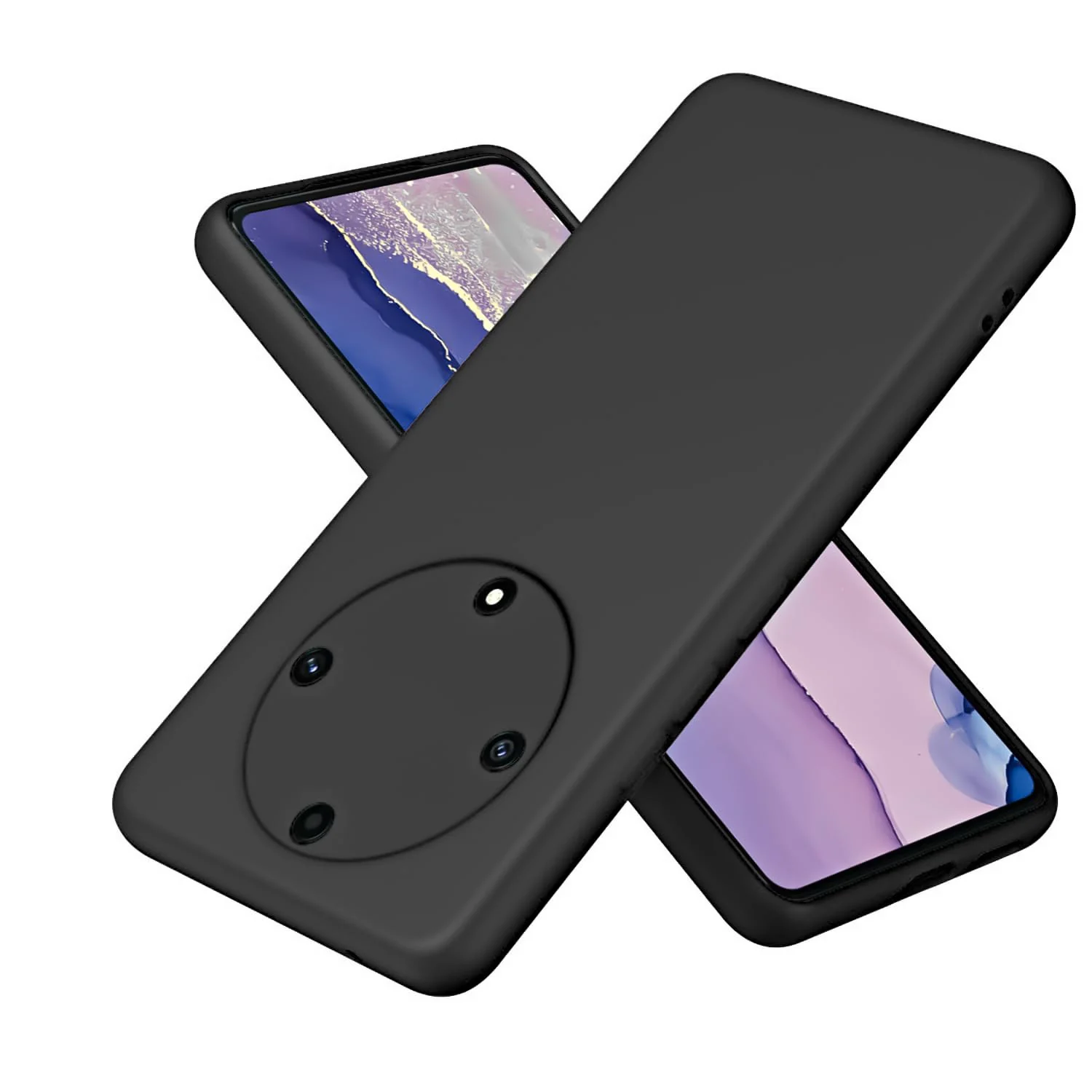 DL3 Mobilak Silicone Protective Case for Honor X9b, Shock-absorbing protection, Scratch-resistant surface, Soft microfiber lining - Black