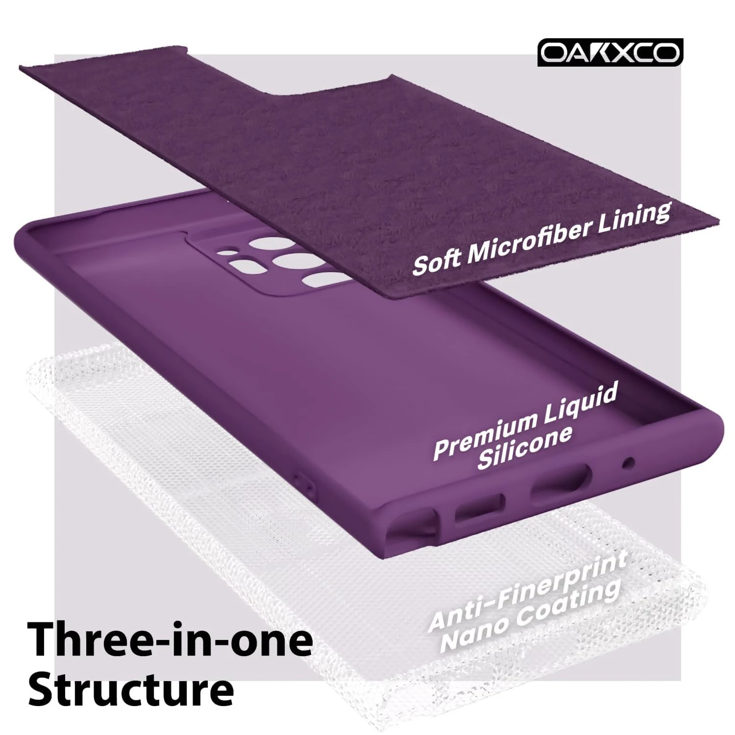 DL3 Mobilak Silicone Protective Case for Samsung Galaxy Note 20 Ultra, Shock-absorbing protection, Scratch-resistant surface, Soft microfiber lining - Violet