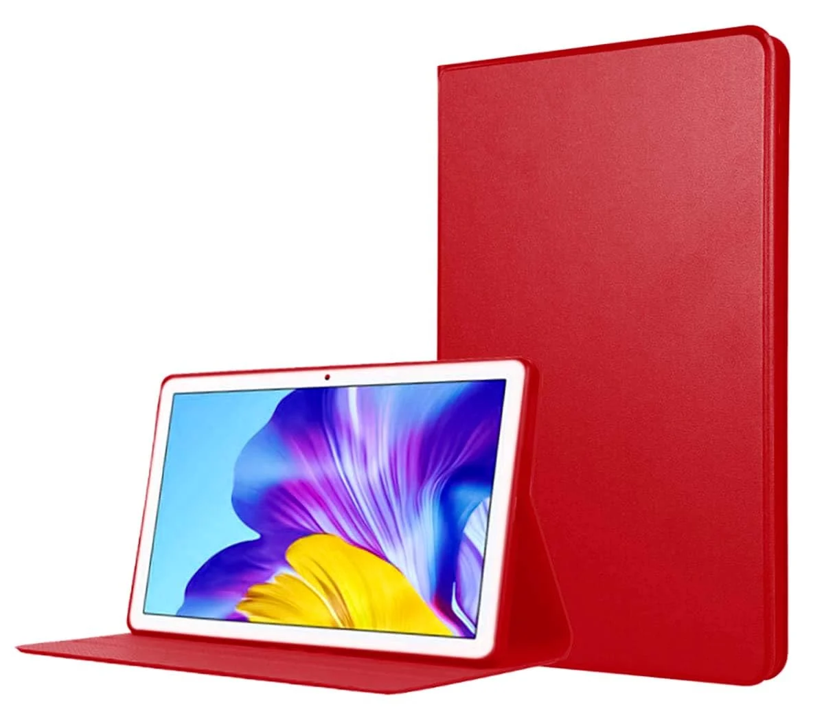Dl3 Mobilak Case Compatible with Honor Pad 8 Kaiyue Flip Leather Case Cover (Red)