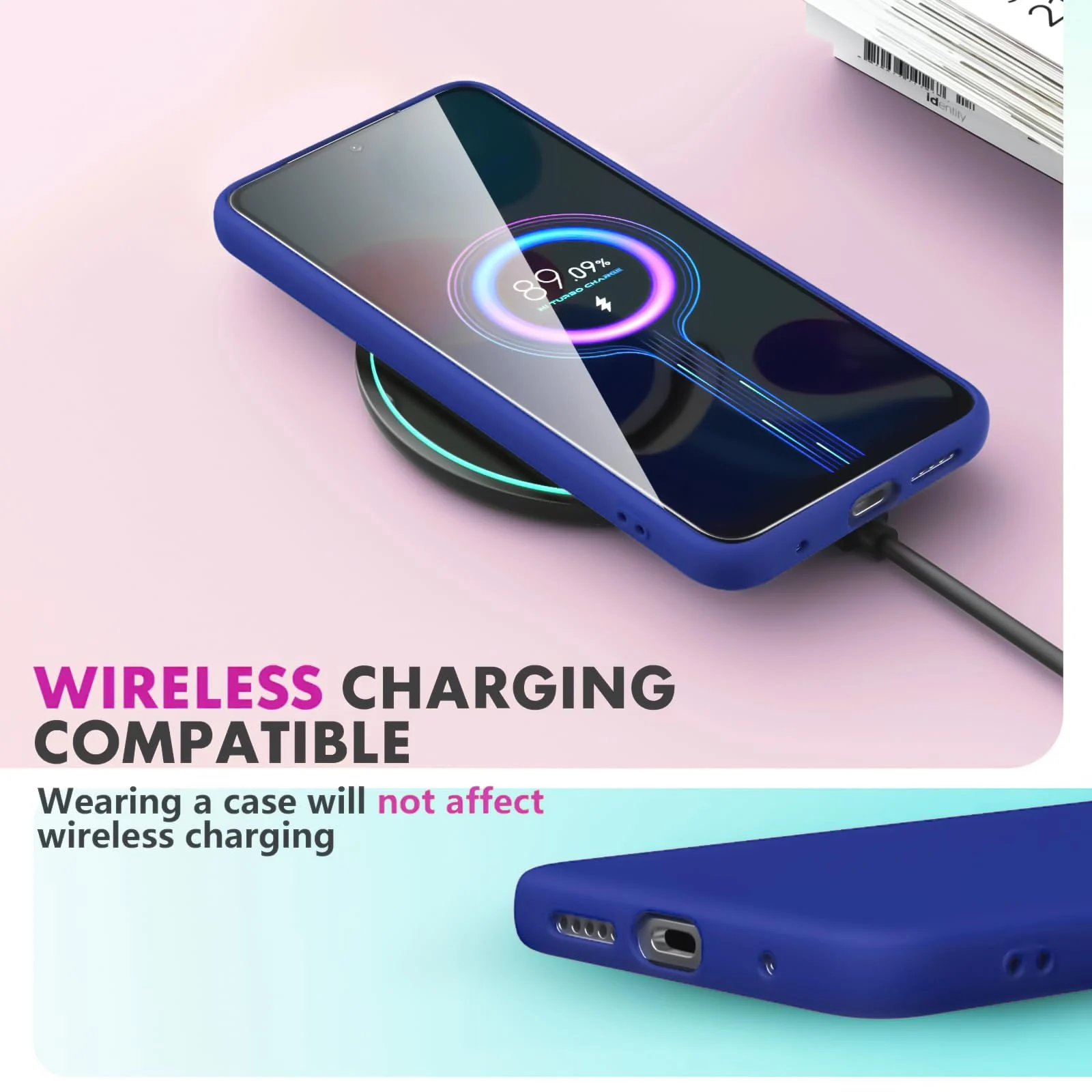 DL3 Mobilak Liquid Silicone Protective Case with Soft Microfiber Lining with Full Camera Protection for Xiaomi Redmi Note 12 Pro 4G / Redmi Note 11 Pro 4G&5G - Pepsi