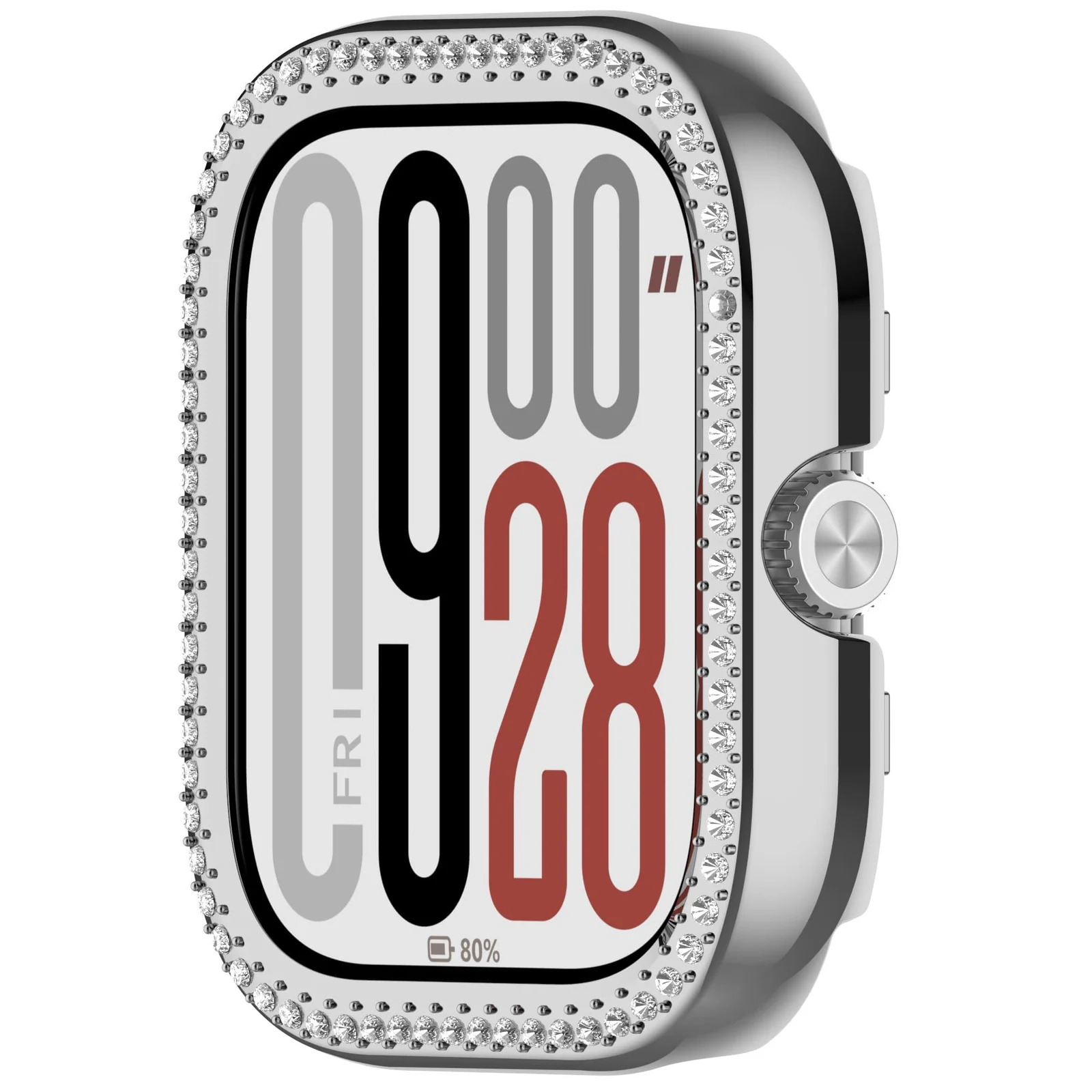 DL3 MOBILAK Bling Hard PC Watch Bumper Case for Xiaomi Redmi Watch 4 and Redmi Watch 5 - Silver