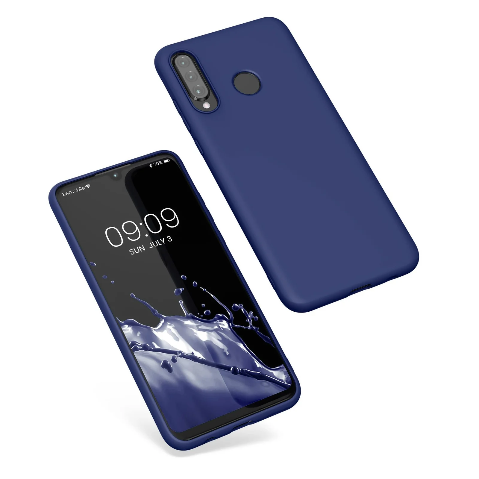 DL3 Mobilak Silicone Protective Case for Huawei Y9S / Honor 9X Pro / P Smart Pro 2019, Shock-absorbing protection, Scratch-resistant surface, Soft microfiber lining - Blue 2