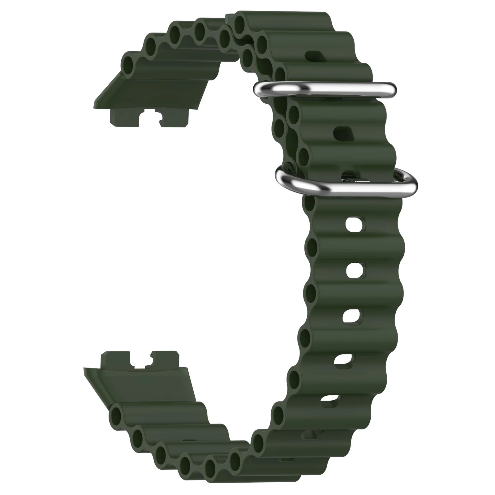 DL3 Mobilak Ocean Band for Huawei Band 8, Adjustable Silicone Stretchy Sport Strap Women Men Replacement Wristband for Huawei Band8 - Green