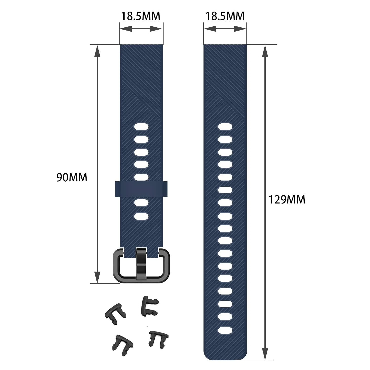 DL3 Mobilak Strap Compatible with Huawei Band 4 Pro/Huawei Band 3 Pro/Huawei Band 3, Soft Silicone Sports Bracelet for Huawei Band 4 Pro/Band 3 Pro/Band3 - Blue