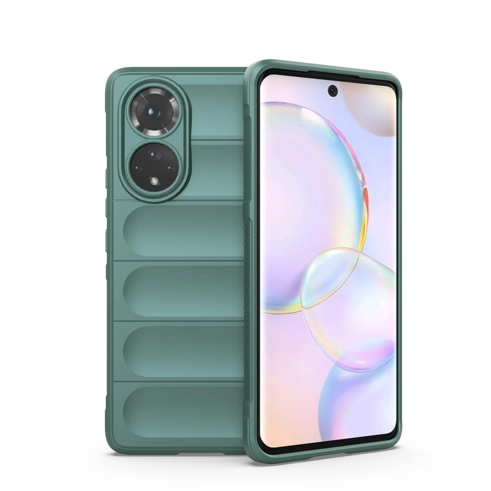 DL3 Mobilak Flexible Silicone and TPU Protective Case with Camera Protection for Honor 50 / Huawei Nova 9 - Green