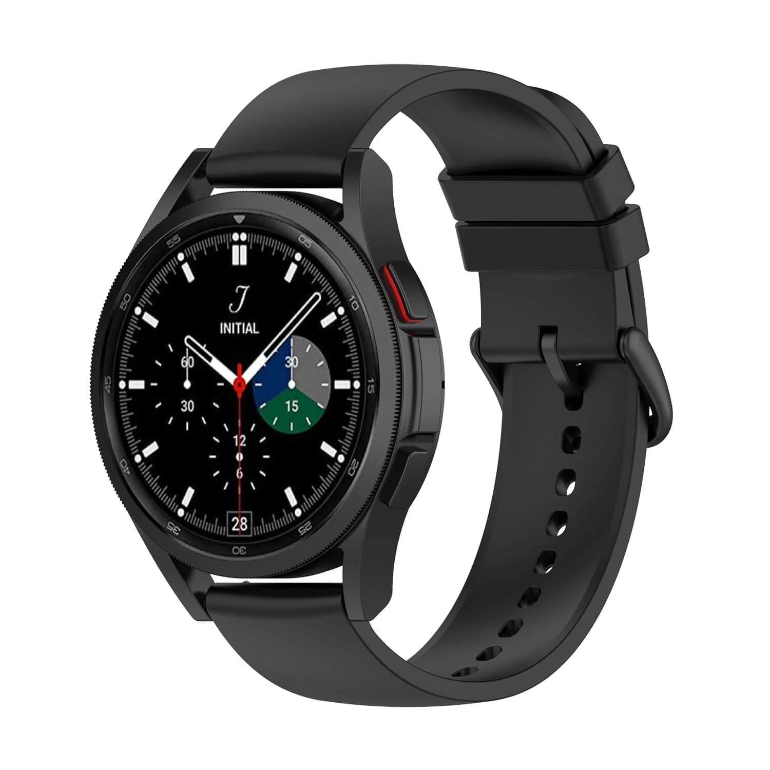 DL3 Mobilak Silicone Buckle Band 22MM Strap For Xiaomi Redmi Watch 5 Active/5 Lite/Samsung Galaxy Watch 3 45mm/Watch 46mm/Gear S3/Huawei watch GT5 GT4 GT3 GT2 GT 46MM/GT2E/GT3 Pro GT 5 Pro - Black