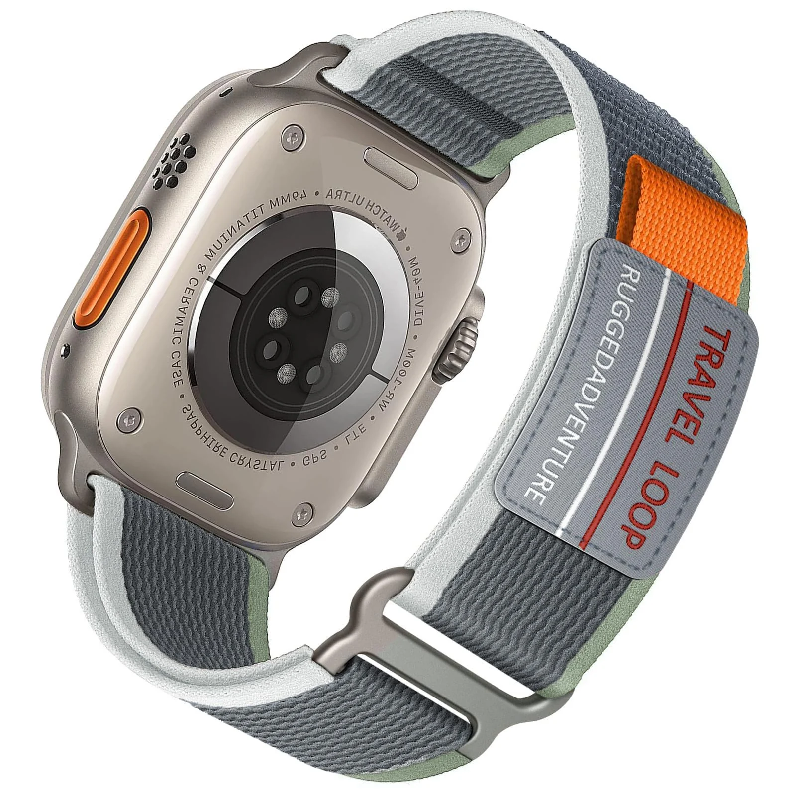 Apple Watch Ultra 49MM 45MM 44MM 42MM iWatch Ultra — DL3 Mobilak Trail Loop Strap for Apple Watch Ultra Band 49mm 45mm 44mm 42mm iWatch Ultra Band Men Women, Rugged Sport Strap Soft Nylon Wristband for iWatch Ultra 2 Bands Series 9 8 7 6 5 4 3 2 1 SE - Green White