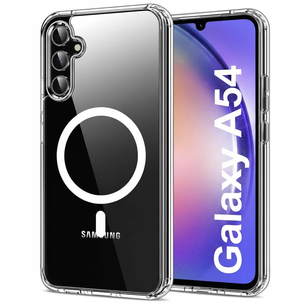 DL3 MOBILAK for Samsung Galaxy A54 5G Case Clear [Compatible with MagSafe] Slim Magnetic Clear Bumper Case