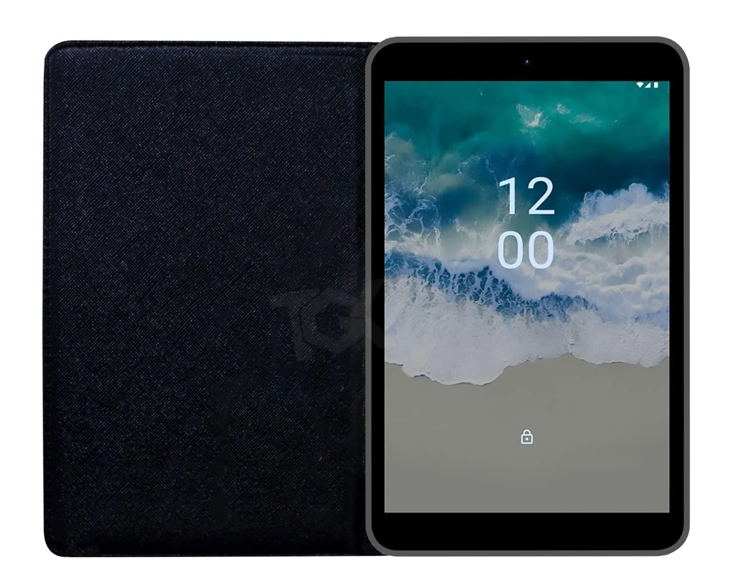 "DL3 Mobilak Leather Case for Nokia T10 Tablet 8.0 Inch, Slim Stand Cover Frame TPU Shell Lightweight Smart Cover for 8.0"" Nokia T10 2022 Release - Black"