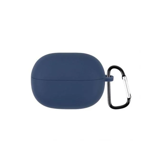 DL3 Mobilak Silicone Case Compatible with Xiaomi Redmi Buds 3 Lite Earbuds, Soft Silicone Protective Case Cover, Shockproof Sleeve with Carabiner - Blue