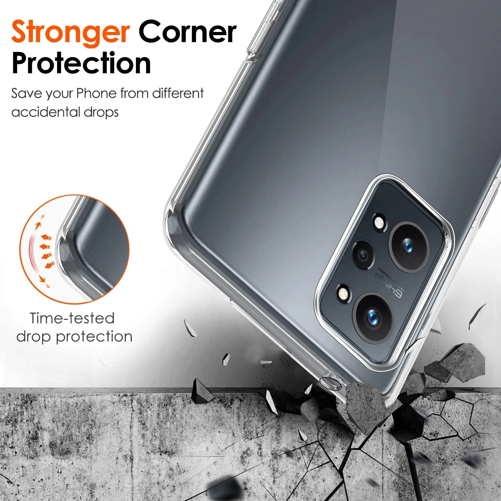 DL3 Mobilak Case Compatible with realme GT Neo 2 / realme GT2 Case Crystal Soft TPU Gel Case Flexible Silicone Anti-Scratch Camera Protection TPU Cover - Clear